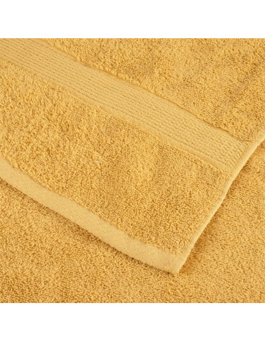 Asciugamani da Bagno 10 pz Oro 100x150cm 600gsm 100% Cotone