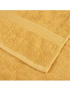Asciugamani da bagno Premium SOLUND 2 pz Oro 100x150 cm 600 g/m²