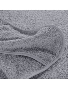 Asciugamani da Spiaggia 4 pz Grigi 60x135 cm in Tessuto 400 GSM