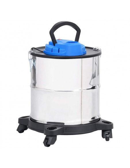 Aspiracenere con Filtro HEPA 1200 W 20 L in Acciaio Inox