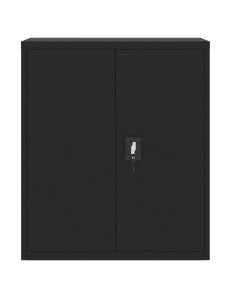 Armadio Classificatore Nero 90x40x145 cm in Acciaio