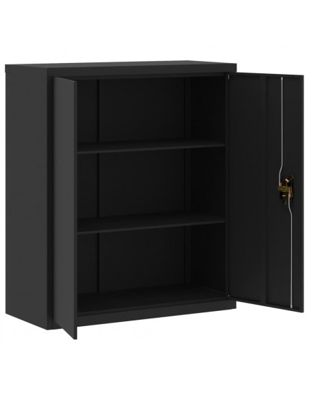 Armadio Classificatore Nero 90x40x145 cm in Acciaio