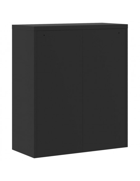 Armadio Classificatore Nero 90x40x145 cm in Acciaio
