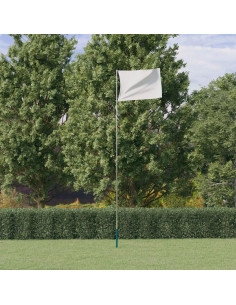 Asta Telescopica per Bandiere Argento 5,55 m in Alluminio