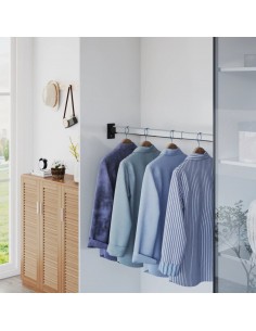 Aste Telescopiche per Armadi 2 pz Argento 58-100 cm