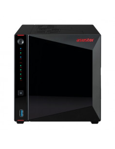 ASUSTOR NAS TOWER 4 Bay + 4xM.2 NVMe , Intel Celeron N5105 Quad-Core, 4GB RAM (max 16GB), 2x2.5 GbE, 3xUSB 3.2 Gen-2 .. AS5404T