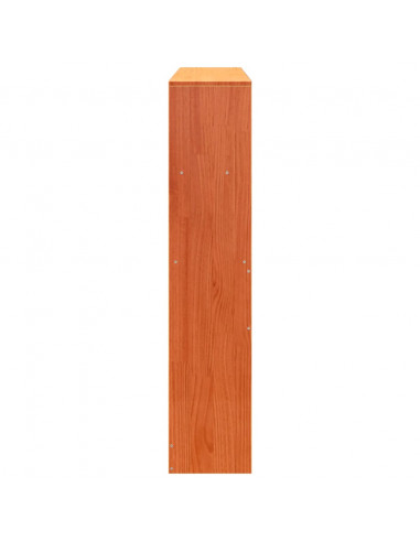 Testiera con Scomparti Marrone Cera 150 cm in Legno di Pino