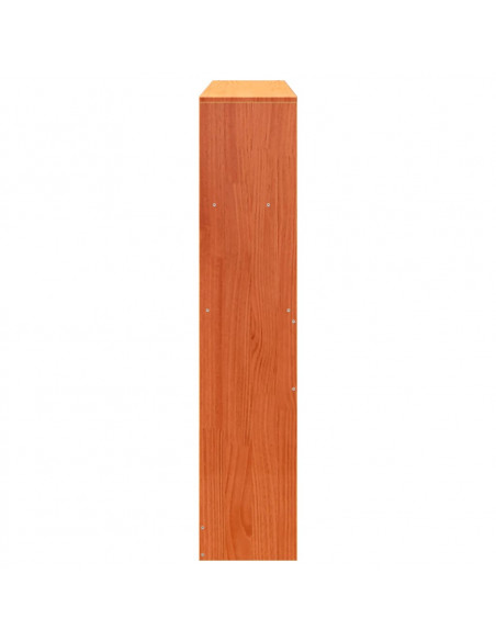 Testiera con Scomparti Marrone Cera 150 cm in Legno di Pino