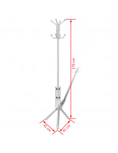 Attaccapanni Bianco in Metallo