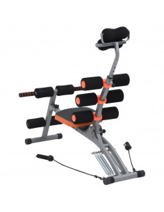 Attrezzo Panca per Allenamento Addominali con Corde Elastiche