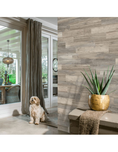 WallArt Listoni Effetto Legno Rovere Barnwood Bianco Slavato