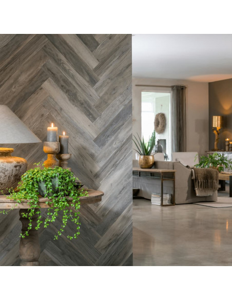 WallArt Listoni Effetto Legno Rovere Barnwood Bianco Slavato