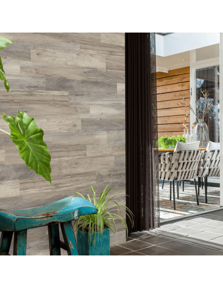 WallArt Listoni Effetto Legno Rovere Barnwood Bianco Slavato