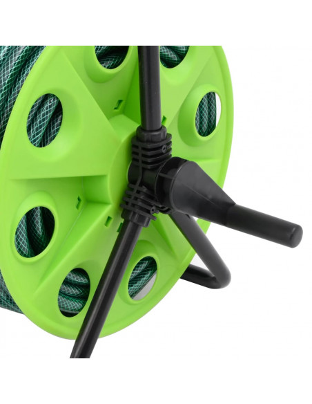 Avvolgitubo Autonomo Verde con Set Raccordi Tubo 0,75" 20 m PVC