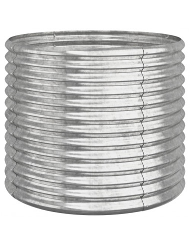 Vaso Giardino Acciaio Verniciato a Polvere 80x80x68 cm Argento