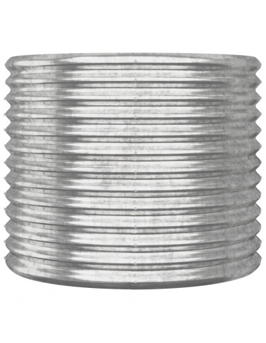 Vaso Giardino Acciaio Verniciato a Polvere 80x80x68 cm Argento