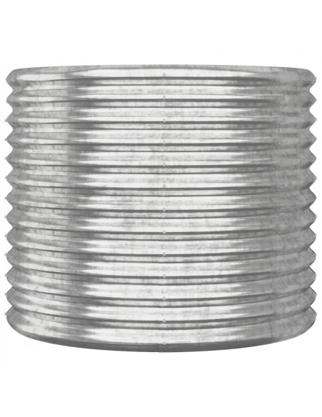 Vaso Giardino Acciaio Verniciato a Polvere 80x80x68 cm Argento