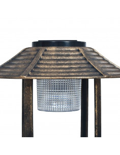 Bagnetto per Uccelli Decorativa con Luci LED Solari in Plastica