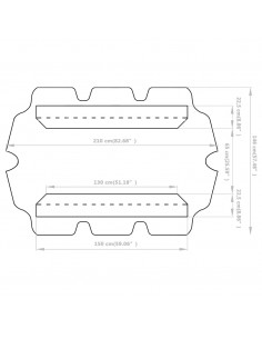 Baldacchino per Dondolo Giardino Antracite 150/130x105/70 cm