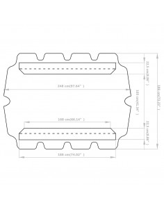 Baldacchino per Dondolo Giardino Antracite 188/168x145/110cm