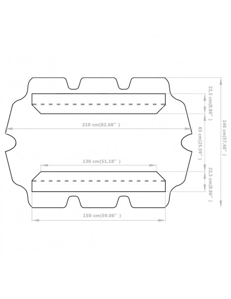 Baldacchino per Dondolo Giardino Bianco 150/130x105/70 cm