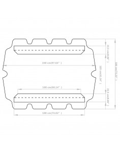 Baldacchino per Dondolo Giardino Tortora 188/168x145/110 cm