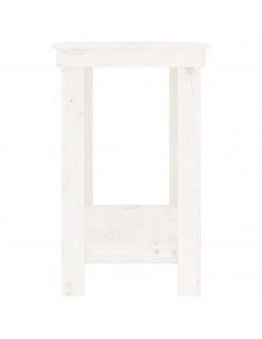 Banco da Lavoro Bianco 110x50x80 cm in Legno Massello di Pino