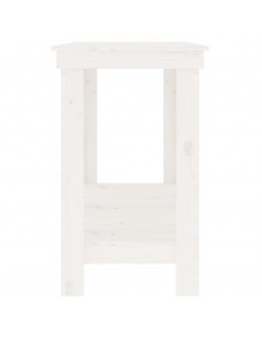 Banco da Lavoro Bianco 180x50x80 cm in Legno Massello di Pino