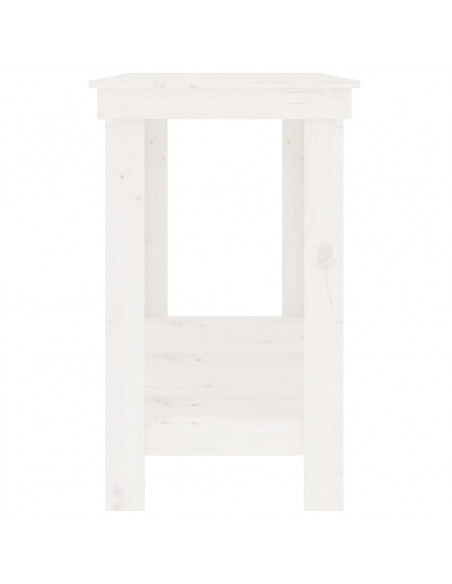 Banco da Lavoro Bianco 180x50x80 cm in Legno Massello di Pino