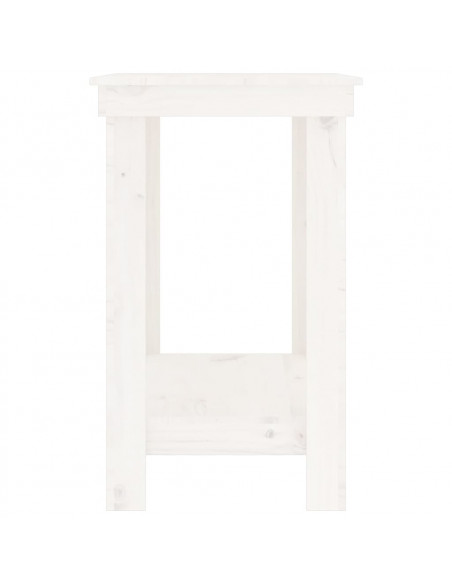Banco da Lavoro Bianco 80x50x80 cm in Legno Massello di Pino