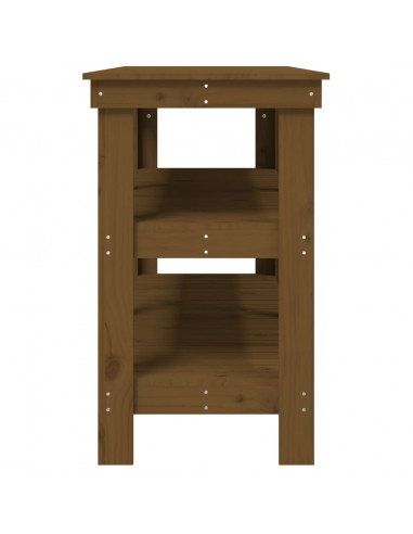 Banco da Lavoro Miele 142,5x50x80 cm in Legno Massello di Pino