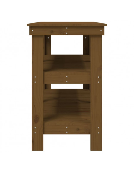 Banco da Lavoro Miele 142,5x50x80 cm in Legno Massello di Pino