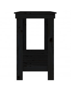 Banco da Lavoro Nero 180x50x80 cm in Legno Massello di Pino