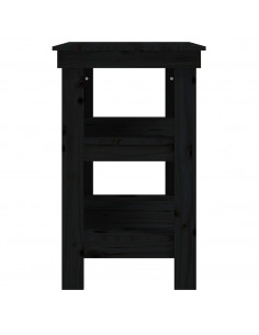 Banco da Lavoro Nero 78,5x50x80 cm in Legno Massello di Pino