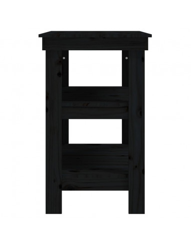 Banco da Lavoro Nero 78,5x50x80 cm in Legno Massello di Pino