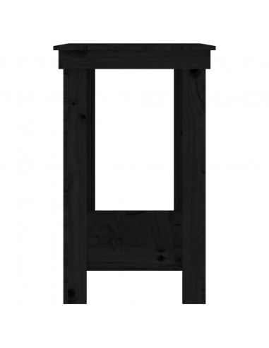 Banco da Lavoro Nero 80x50x80 cm in Legno Massello di Pino