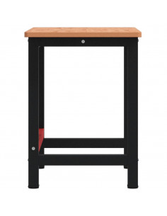Banco Lavoro 100x60x81,5 cm Legno Massello Faggio Rettangolare