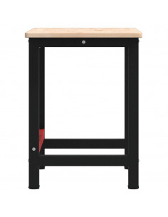 Banco Lavoro 100x60x81,5 cm Legno Massello Rovere Rettangolare