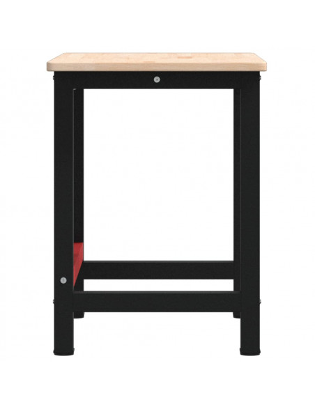 Banco Lavoro 100x60x81,5 cm Legno Massello Rovere Rettangolare