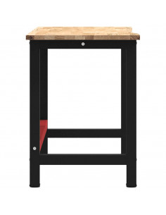 Banco Lavoro 140x60x81,5 cm Legno Massello Rovere