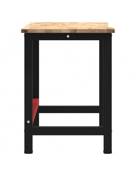 Banco Lavoro 140x60x81,5 cm Legno Massello Rovere
