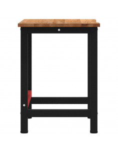 Banco Lavoro Marrone Chiaro 100x60x81,5cm Legno Massello Rovere