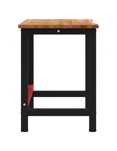 Banco Lavoro Marrone Chiaro 140x60x81,5cm Legno Massello Rovere