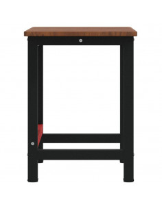 Banco Lavoro Marrone Scuro 100x60x81,5 cm Legno Massello Rovere