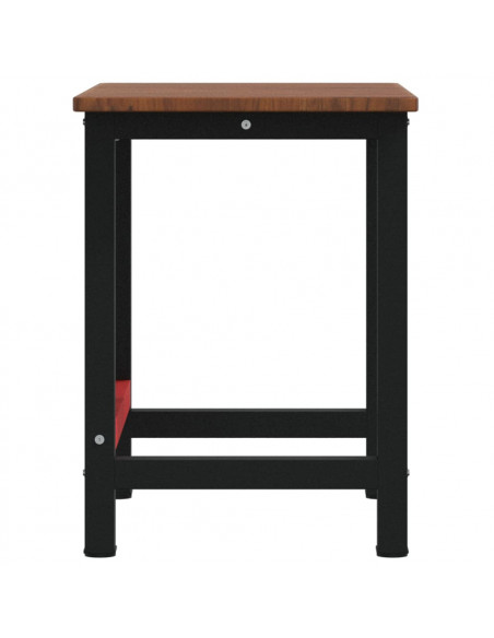 Banco Lavoro Marrone Scuro 100x60x81,5 cm Legno Massello Rovere