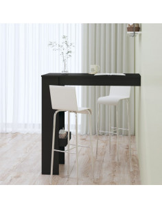 Bancone da Muro Nero 102x45x103,5 cm in Legno Compensato