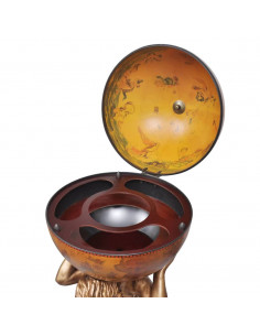 Bar a Globo Portabottiglie Vino Design Atlas 42x42x85 cm