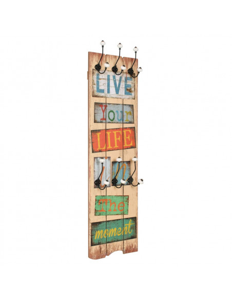 Appendiabiti da Parete con 6 Ganci LIVE LIFE 120x40 cm