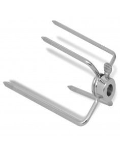 Barbecue forche per spiedo 2 pezzi in acciaio