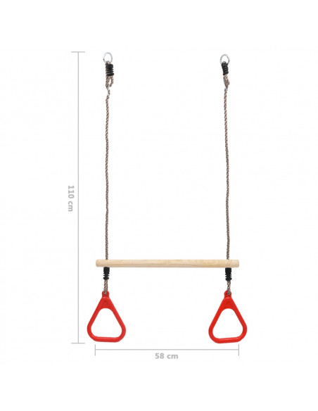 Barra Oscillante a Trapezio con Anelli